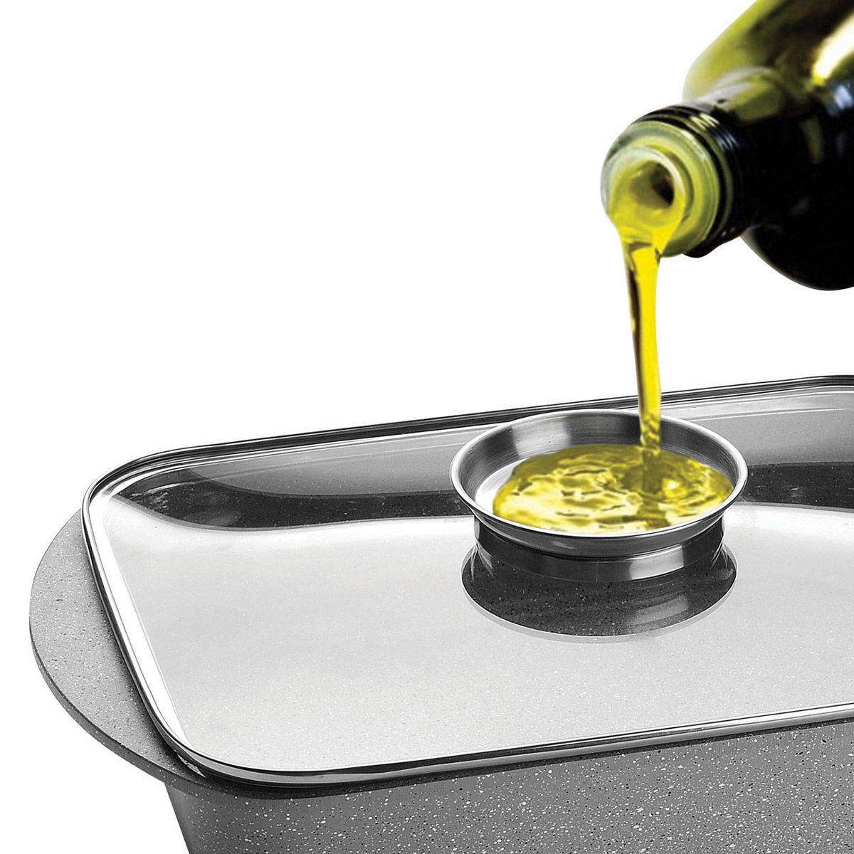SET LASAGNERA ALLUMINIO ALIMENTARE CON COPERCHIO IN VETRO