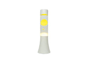 Mini Lava Lamp 9x9x31cm Giallo e Bianco Fisura