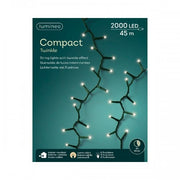 LUCI DI NATALE 2000 LED TWINKLE BIANCO CALDO 45MT