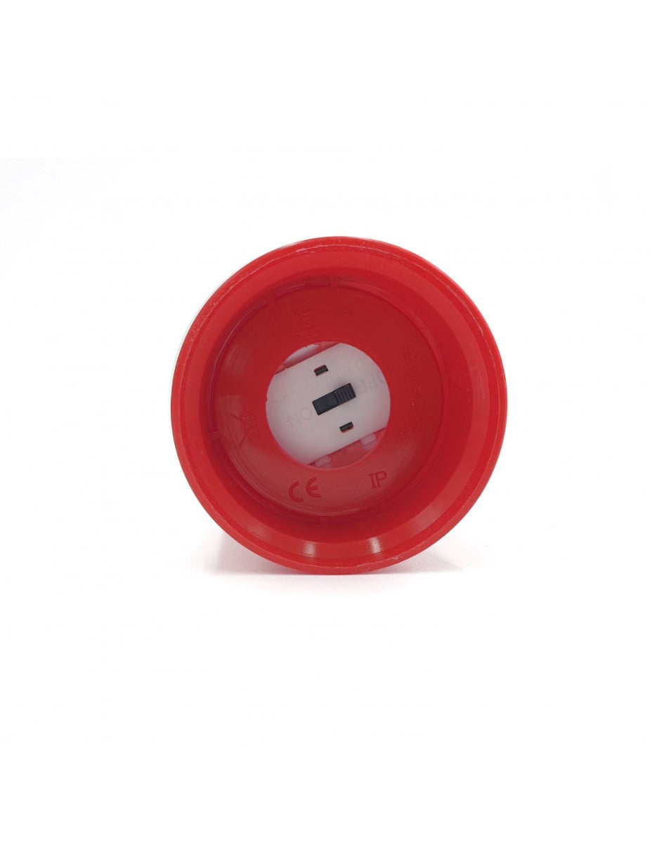 LUMINO ELETTRICO A LED 12,9 CM, DURATA 60GG, ROSSO CON LUCE INTERMITTENTE ROSSA