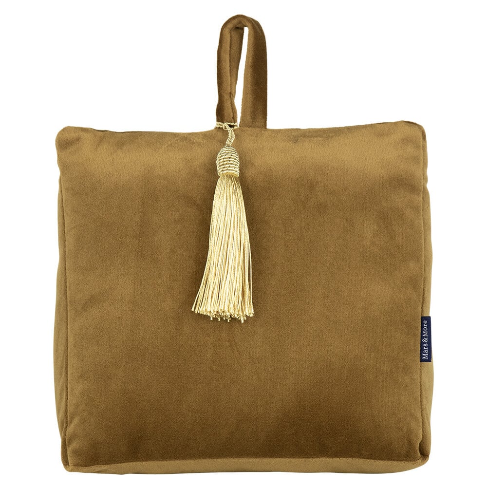 FERMAPORTA IN VELLUTO COGNAC 18CM