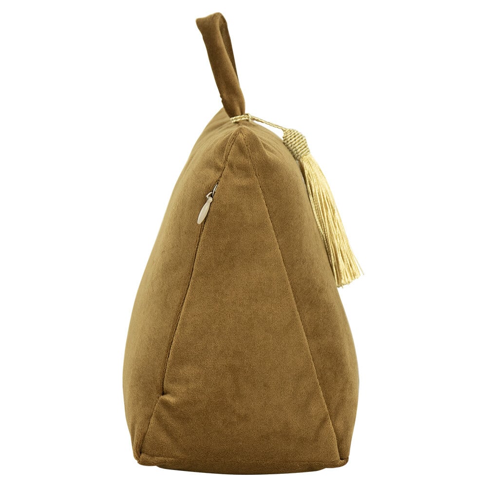 FERMAPORTA IN VELLUTO COGNAC 18CM