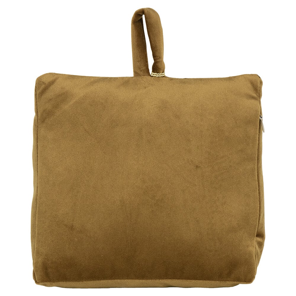 FERMAPORTA IN VELLUTO COGNAC 18CM