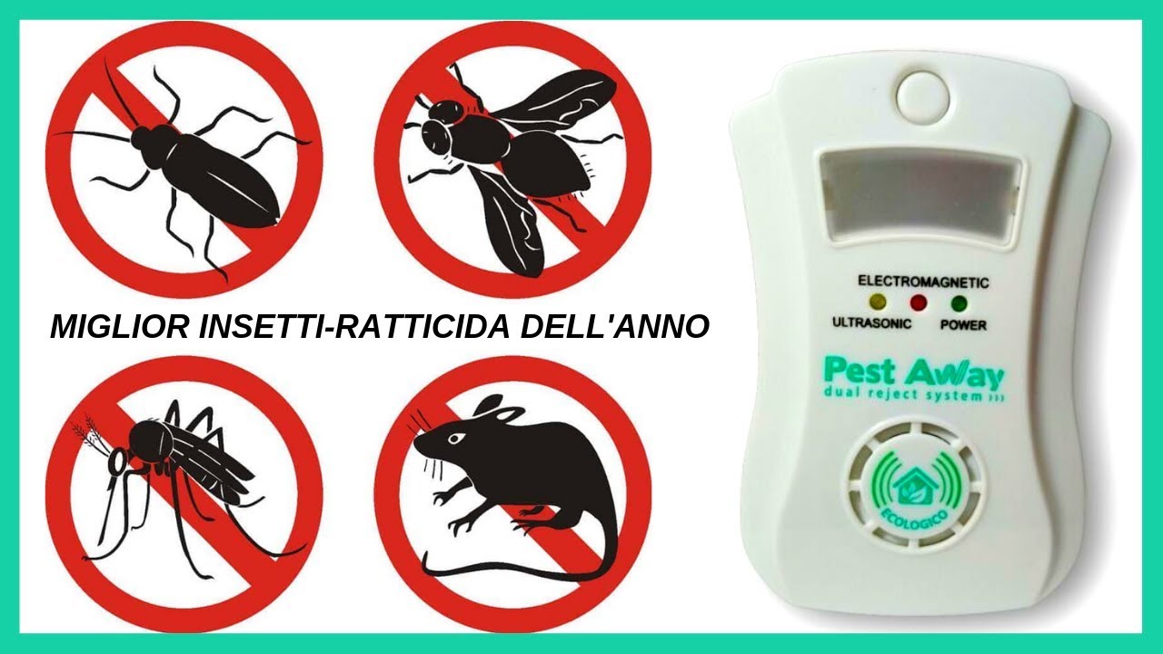 2 PEST AWAY L'ORIGINALE ANTIZANZARE ANTI INSETTI E RODITORI 500 MQ