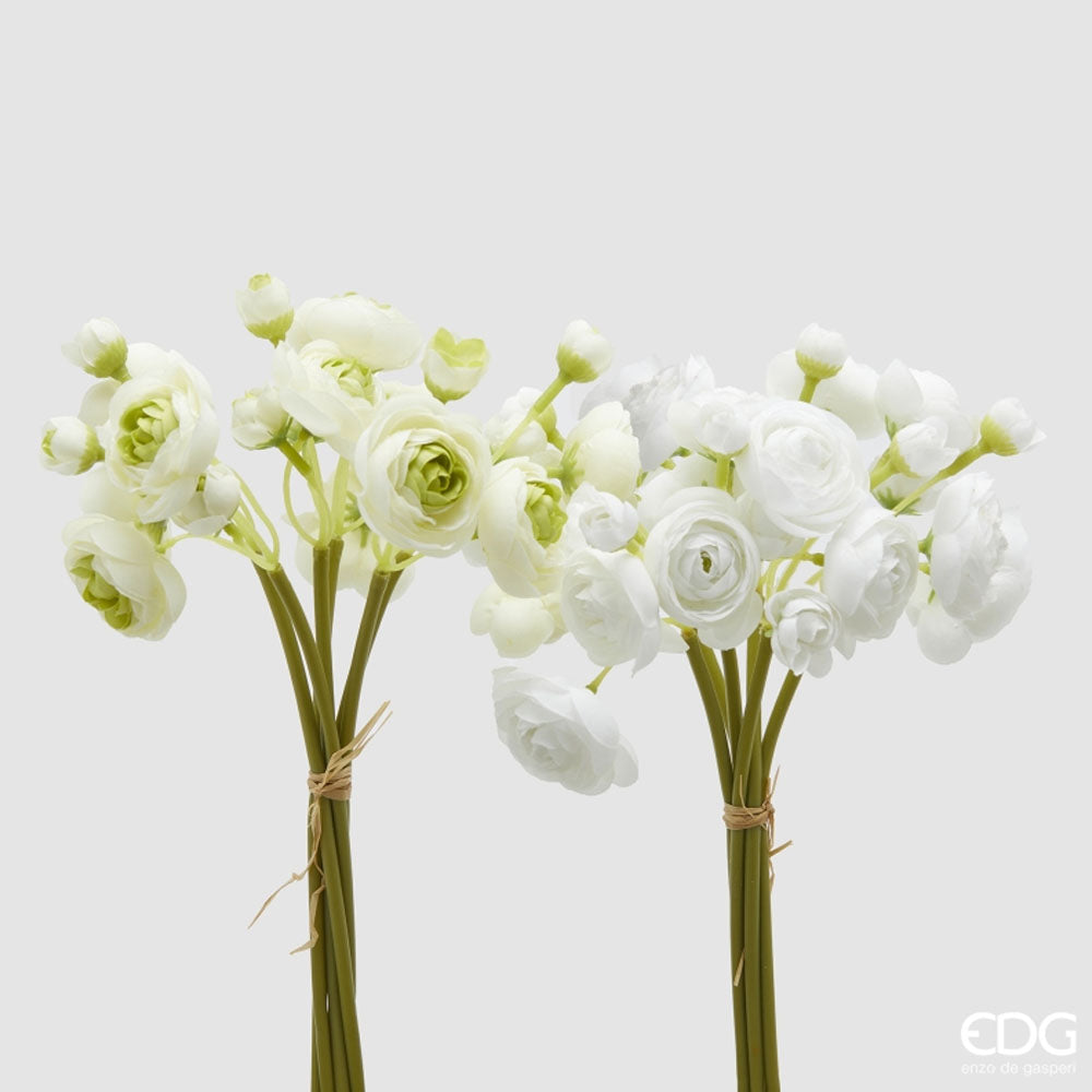 MAZZO DI RANUNCOLO H30CM VERDE E BIANCO ASSORTITI