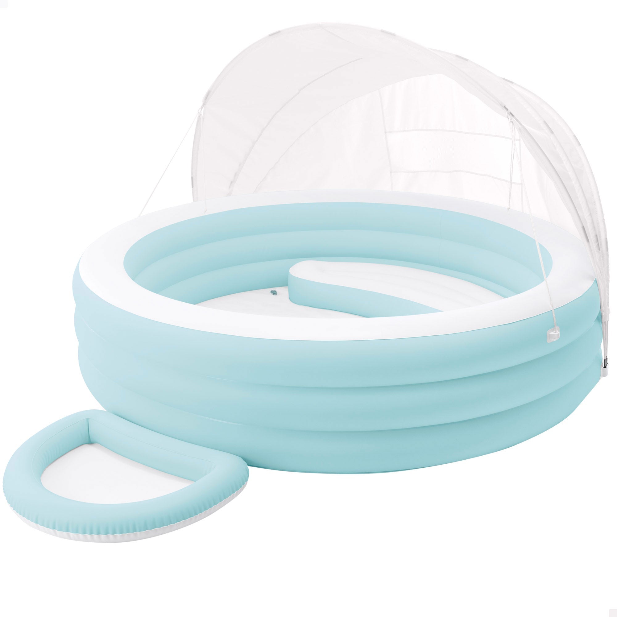 Piscina gonfiabile Swim Center Lounge con parasole 277x221x137 cm INTEX