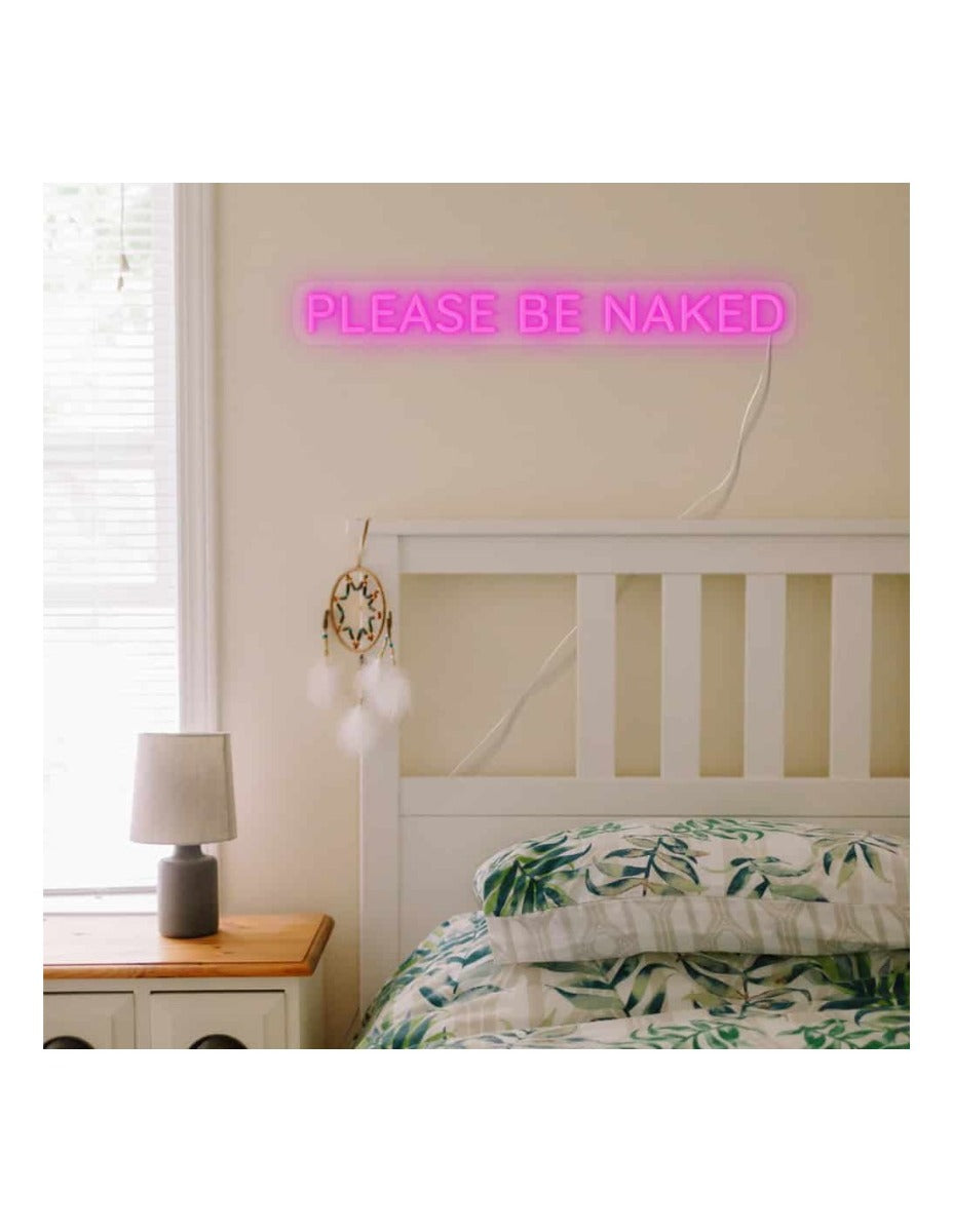 INSEGNA LUMINOSA NEON CANDYSHOCK MEDIUM PLEASE BE NAKED VIOLA