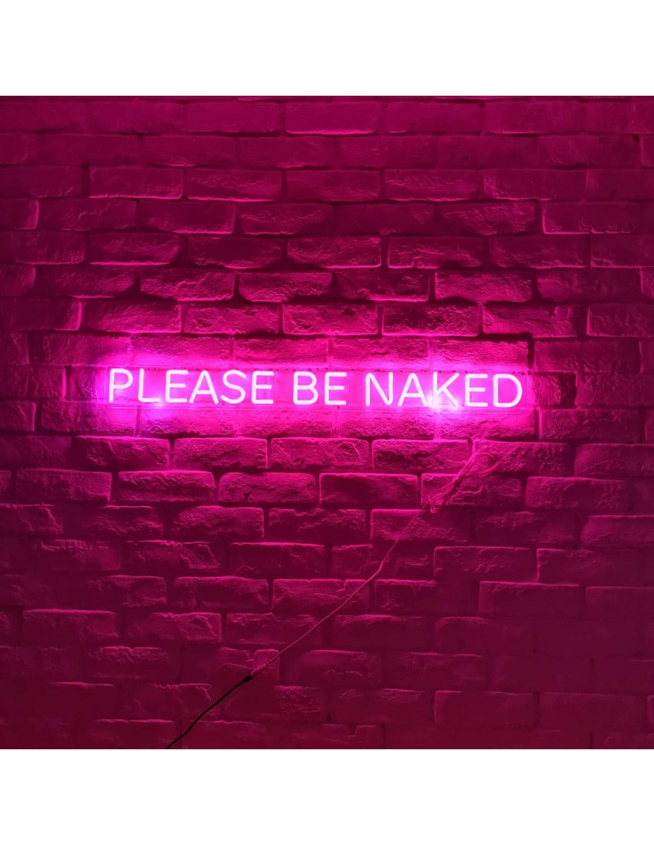 INSEGNA LUMINOSA NEON CANDYSHOCK MEDIUM PLEASE BE NAKED VIOLA