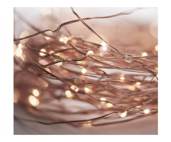 OFFERTA 5 CONFEZIONI DA 20 MICROLED LINEARI LUCI BIANCO CALDO A BATTERIA