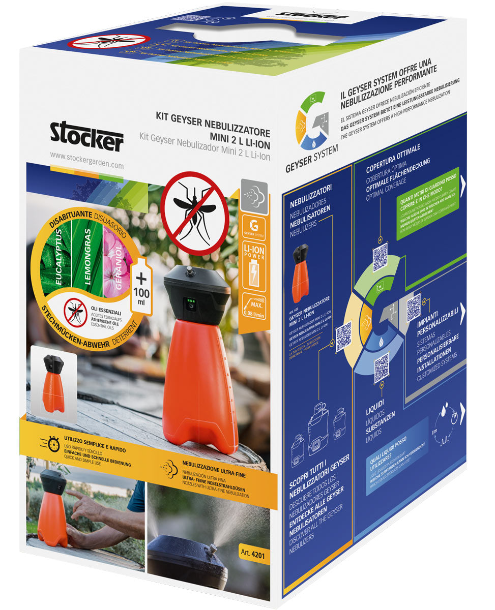 KIT GEYSER NEBULIZZATORE ANTIZANZARE MINI 2 L CON FLORIFENS