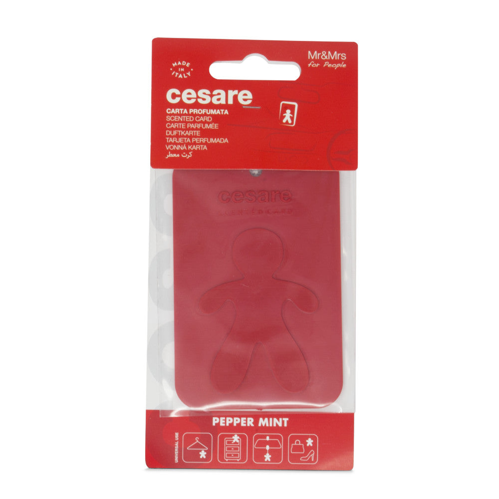 MR&MRS FRAGRANCES TESSERA PROFUMATA APPENDIBILE CESARE ROSSO MENTA PIPERITA
