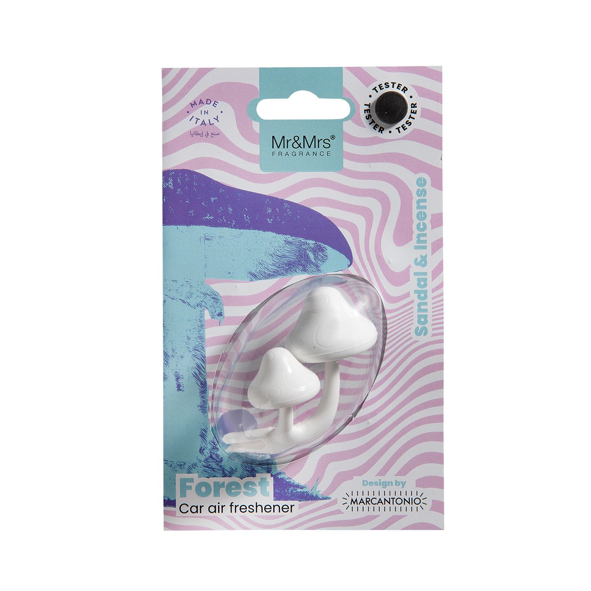 MR & MRS FRAGRANCE PROFUMATORE PER AUTO FOREST MUSHROOMS WHITE SANDAL&INCENSE