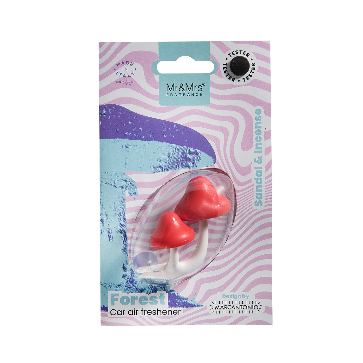 MR & MRS FRAGRANCE PROFUMATORE PER AUTO FOREST MUSHROOMS RED SANDAL&INCENSE