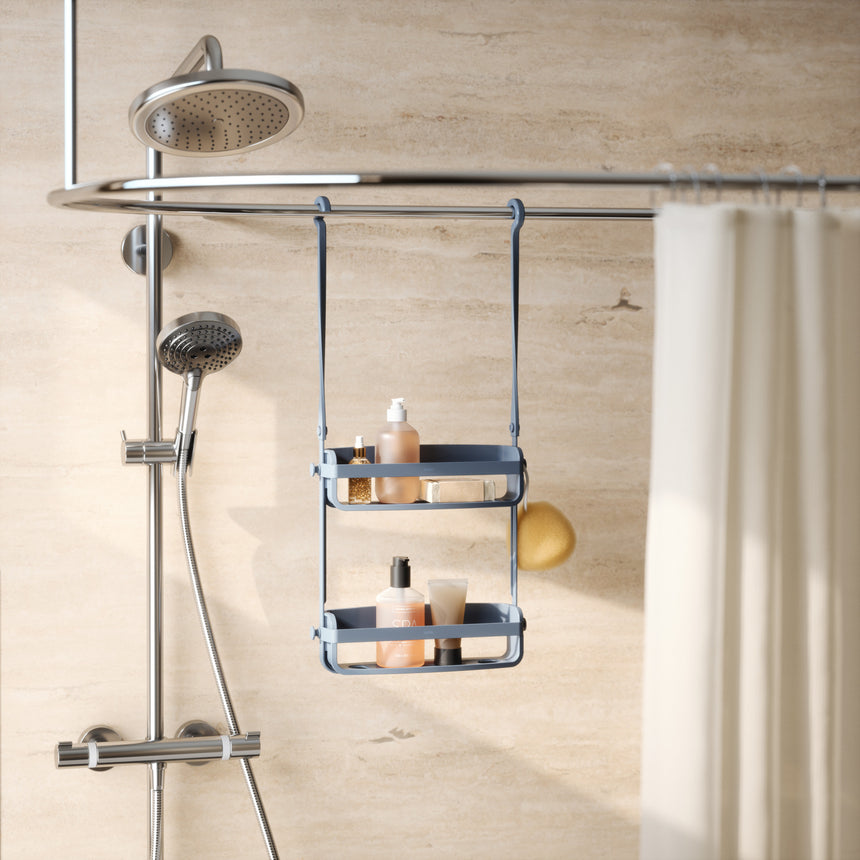 Portaoggetti per doccia Flex 31x9x65cm Slate Blue UMBRA