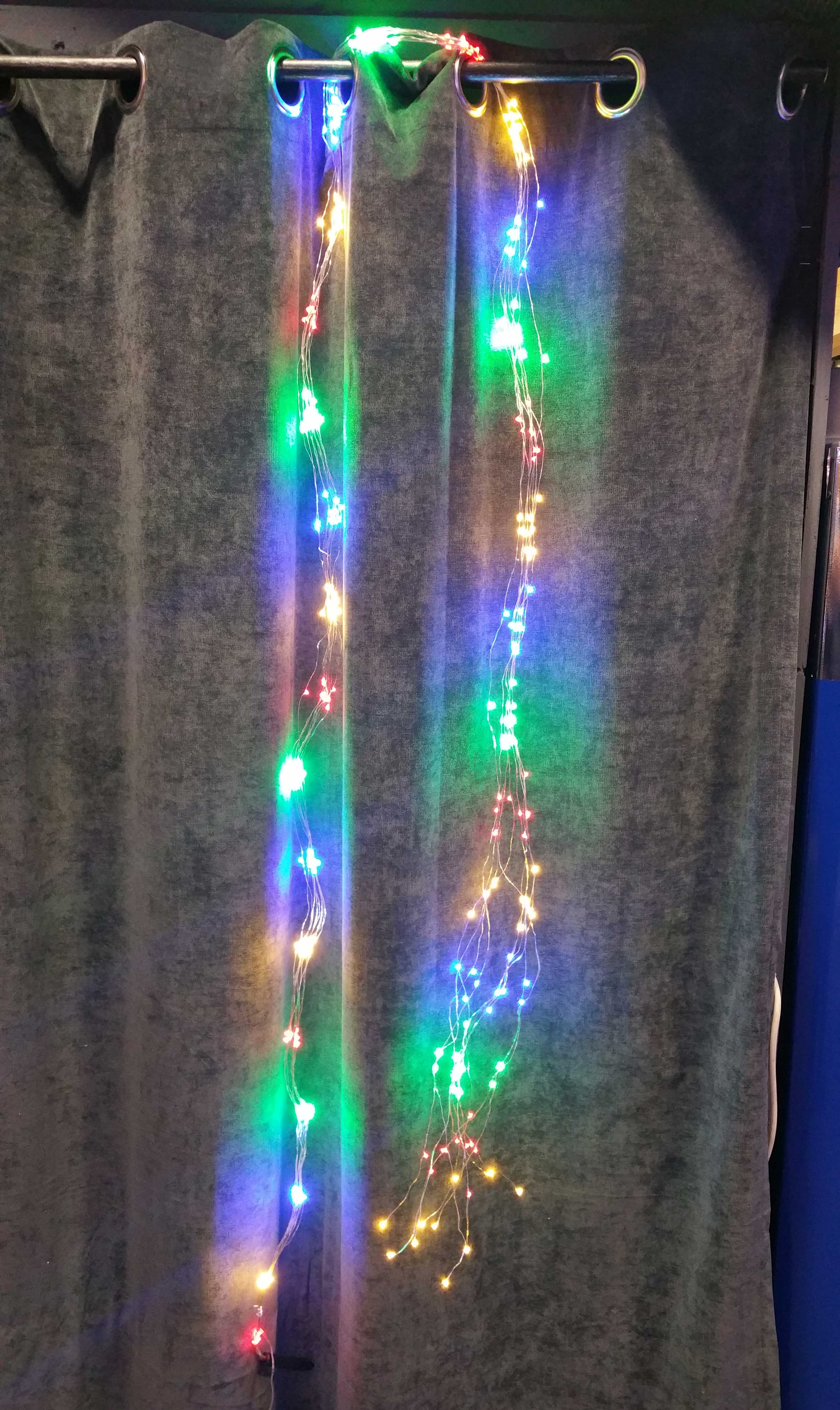 64 MICROLED MULTICOLOR CASCATA 88CM
