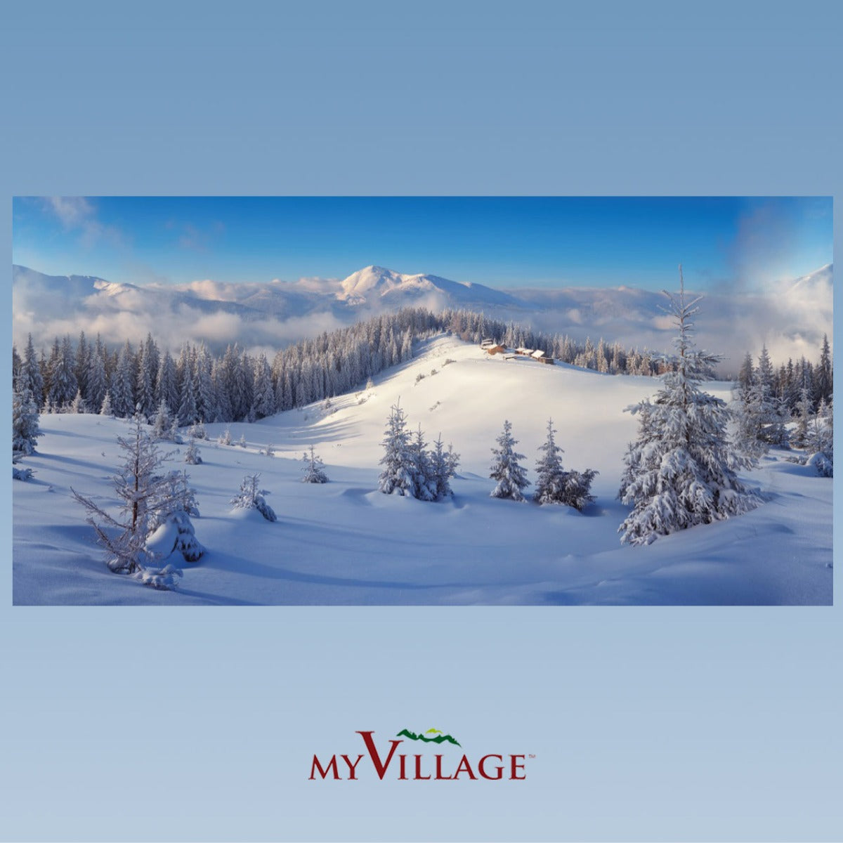 SFONDO POSTER FORESTA INVERNALE 150X75CM