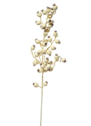 RAMO CON BACCHE CREMA 80CM