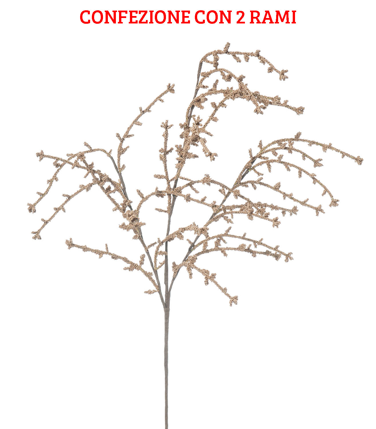 2 RAMI DECORATIVI CON BACCHE ORO 74 CM