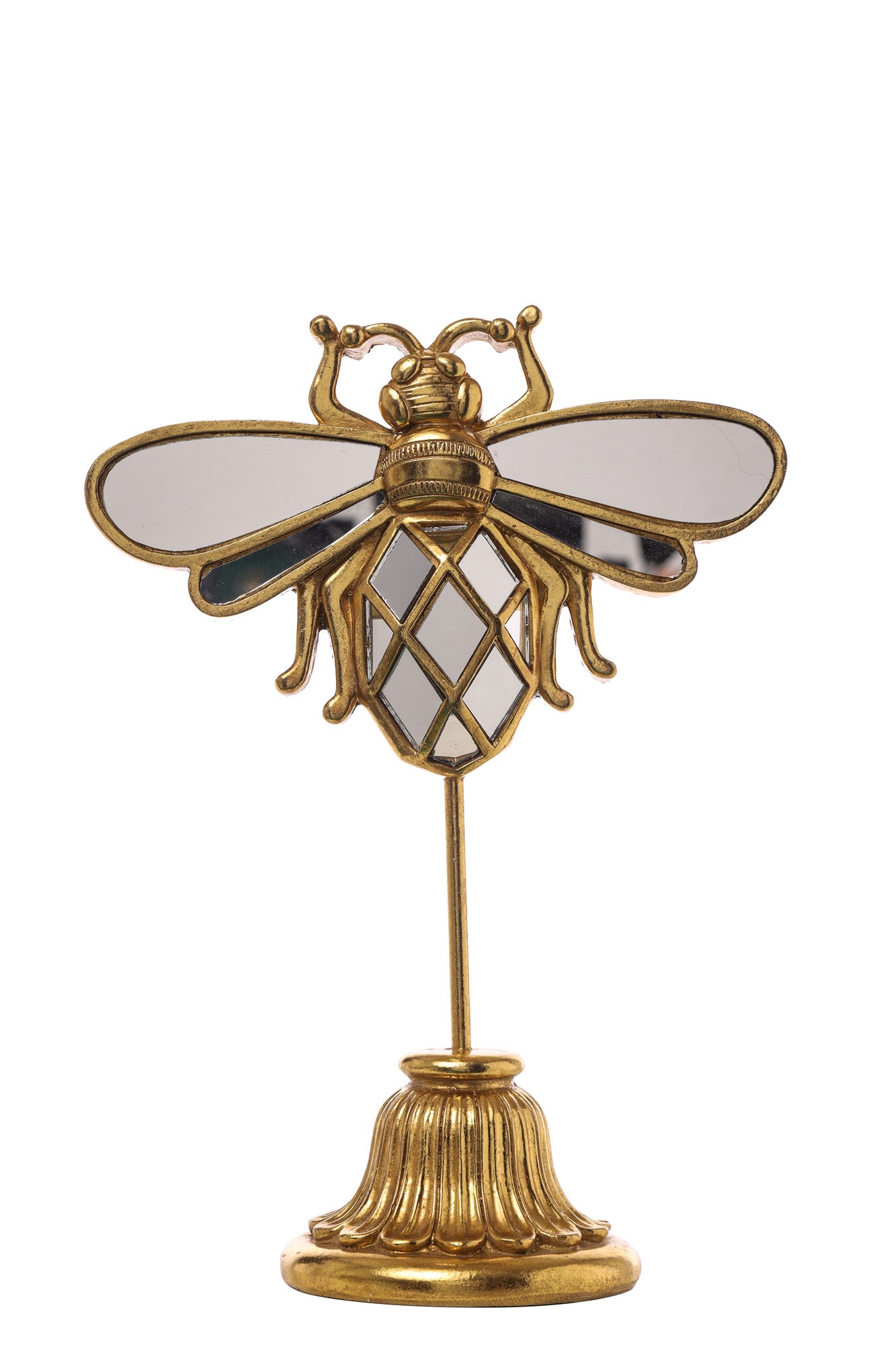 SCARABEO IN RESINA SU BASE ORO 22X11,5X30CM