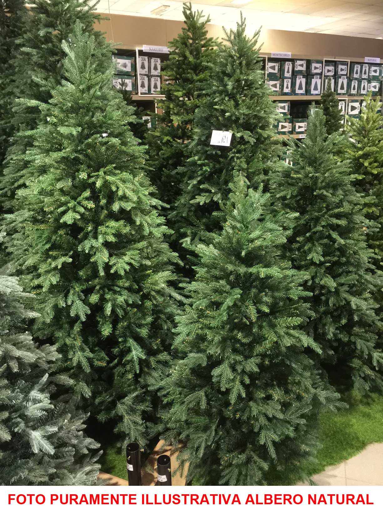 ALBERO DI NATALE 210CM NATURAL VERDE