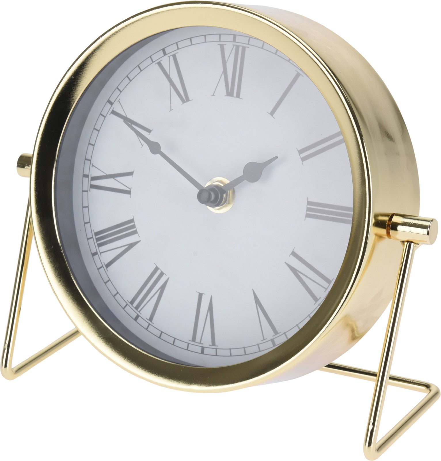 OROLOGIO DA TAVOLO IN METALLO ORO 16CM