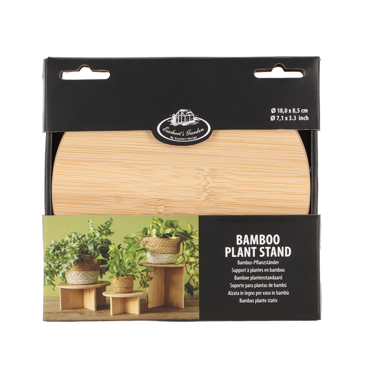 SUPPORTO ALZA VASO IN BAMBU DIAM. 25CM