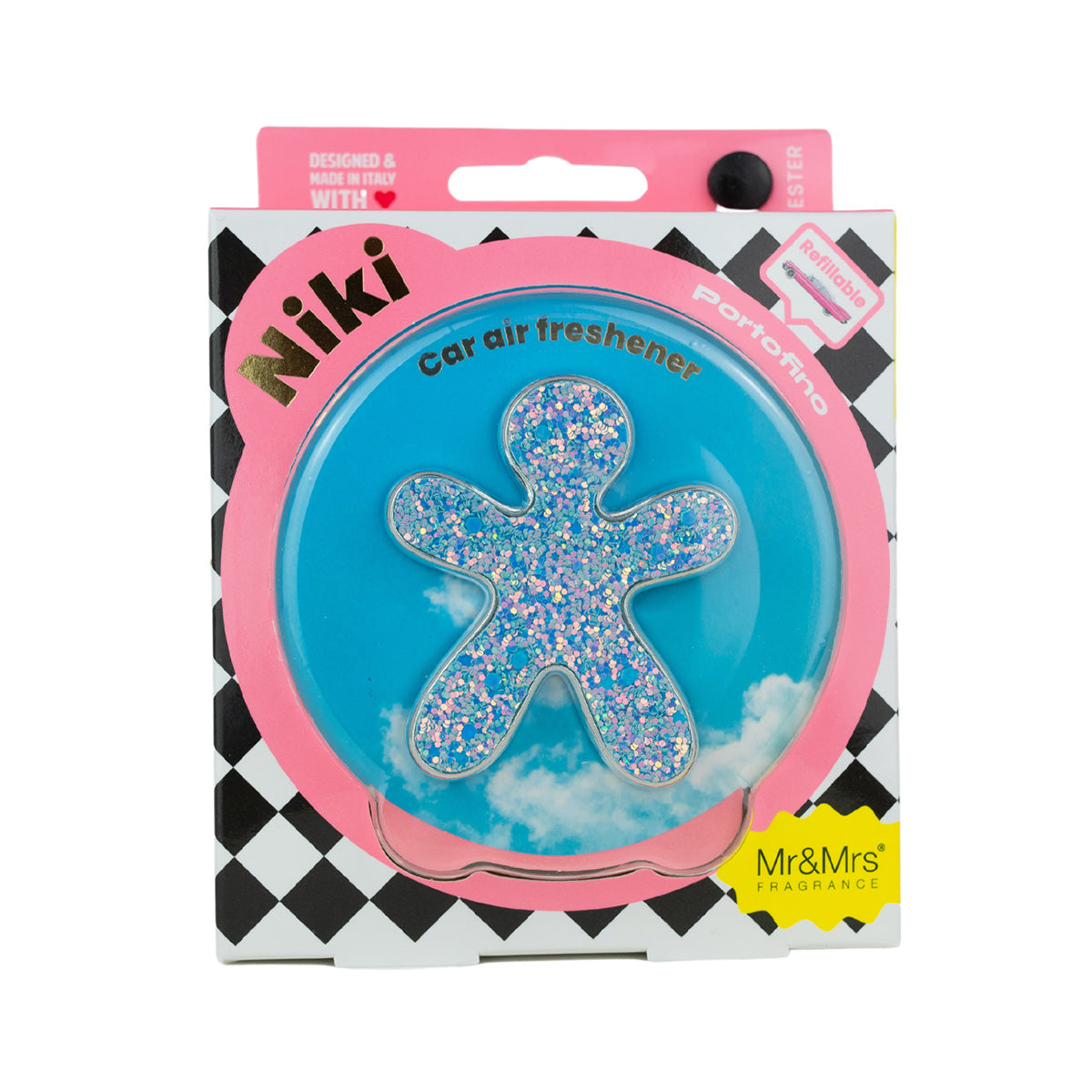 MR & MRS FRAGRANCE PROFUMATORE PER AUTO NIKI FASHION GLITT TURCHESE PORTOFINO