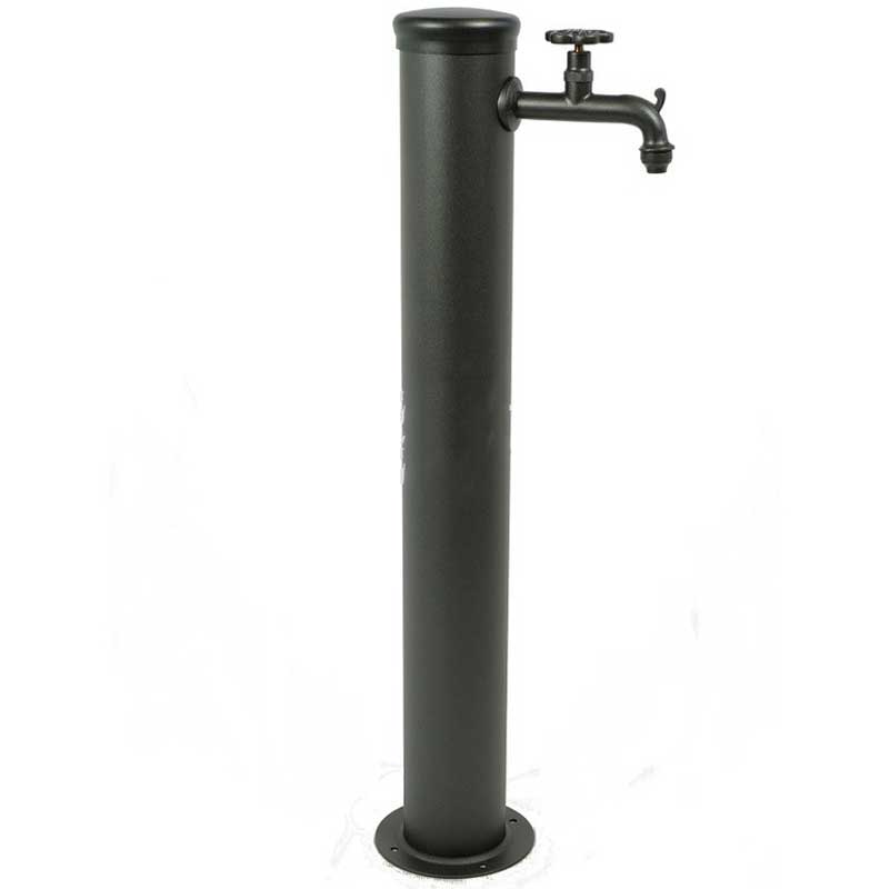 FONTANA A COLONNA TONO SU TONO ANTRACITE