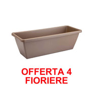 OFFERTA 4 FIORIERA BARCELONA TROUGH 40CM TAUPE