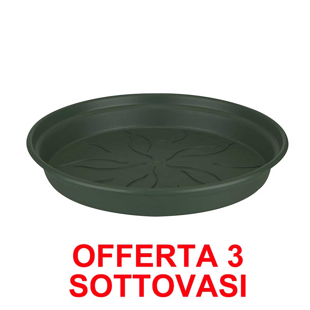 OFFERTA 3 SOTTOVASO GREEN BASICS SAUCER 29CM VERDE