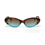 OCCHIALI DA SOLE OKKIA, MODELLO LINA, BLU E MARRONE