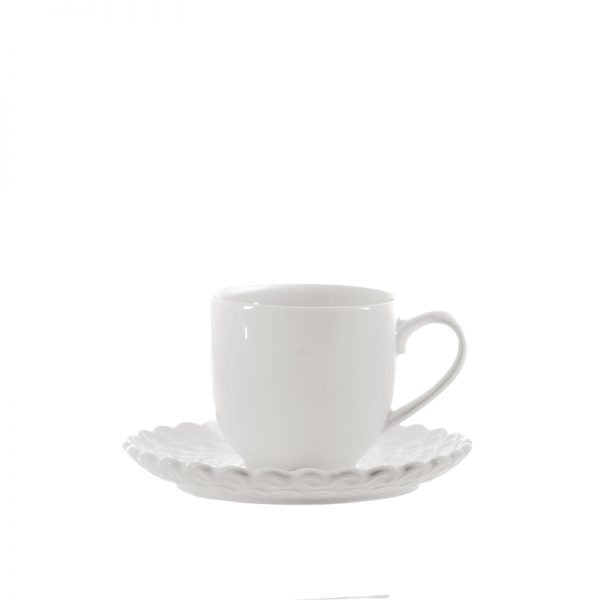 TAZZINA CAFFE' CON PIATTINO 85CC IN PORCELLANA MOMENTI