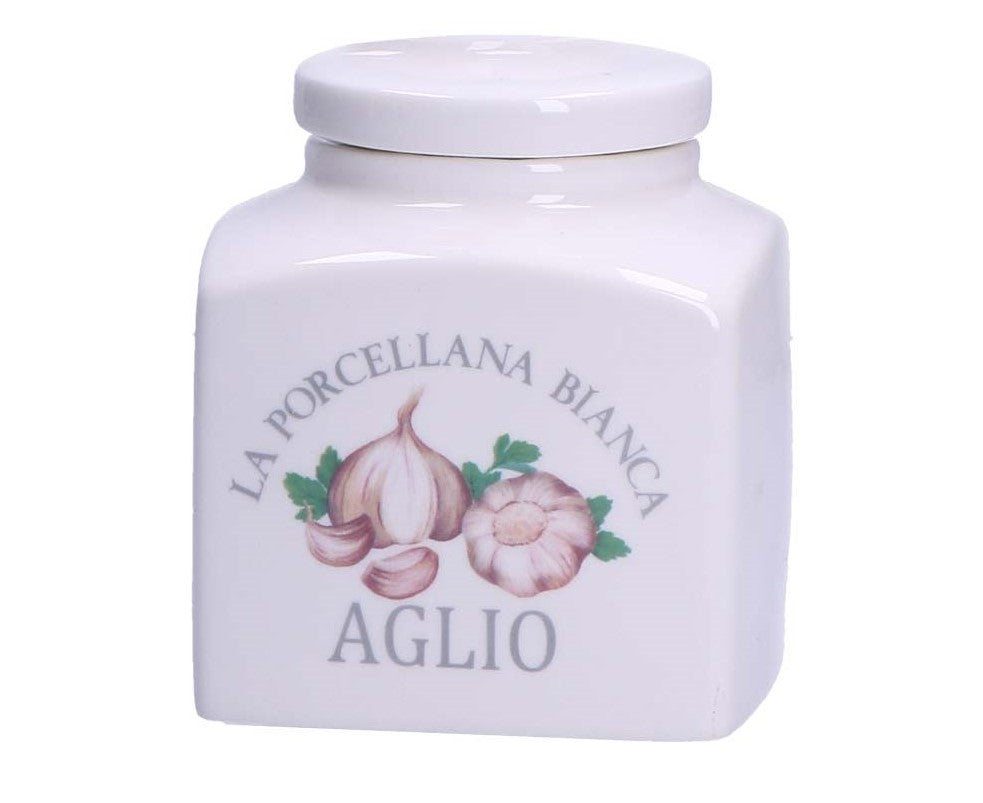 BARATTOLO 500ML AGLIO IN PORCELLANA LINEA CONSERVA