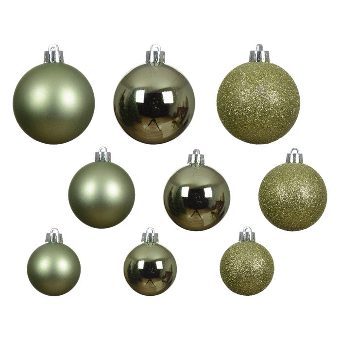 PALLINA DI NATALE INFRANGIBILE, CONFEZIONE 30 PEZZI, VERDE