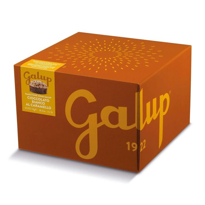 PANETTONE GRAN GALUP CON GOCCE DI CIOCCOLATO BIANCO AL CARAMELLO 1KG