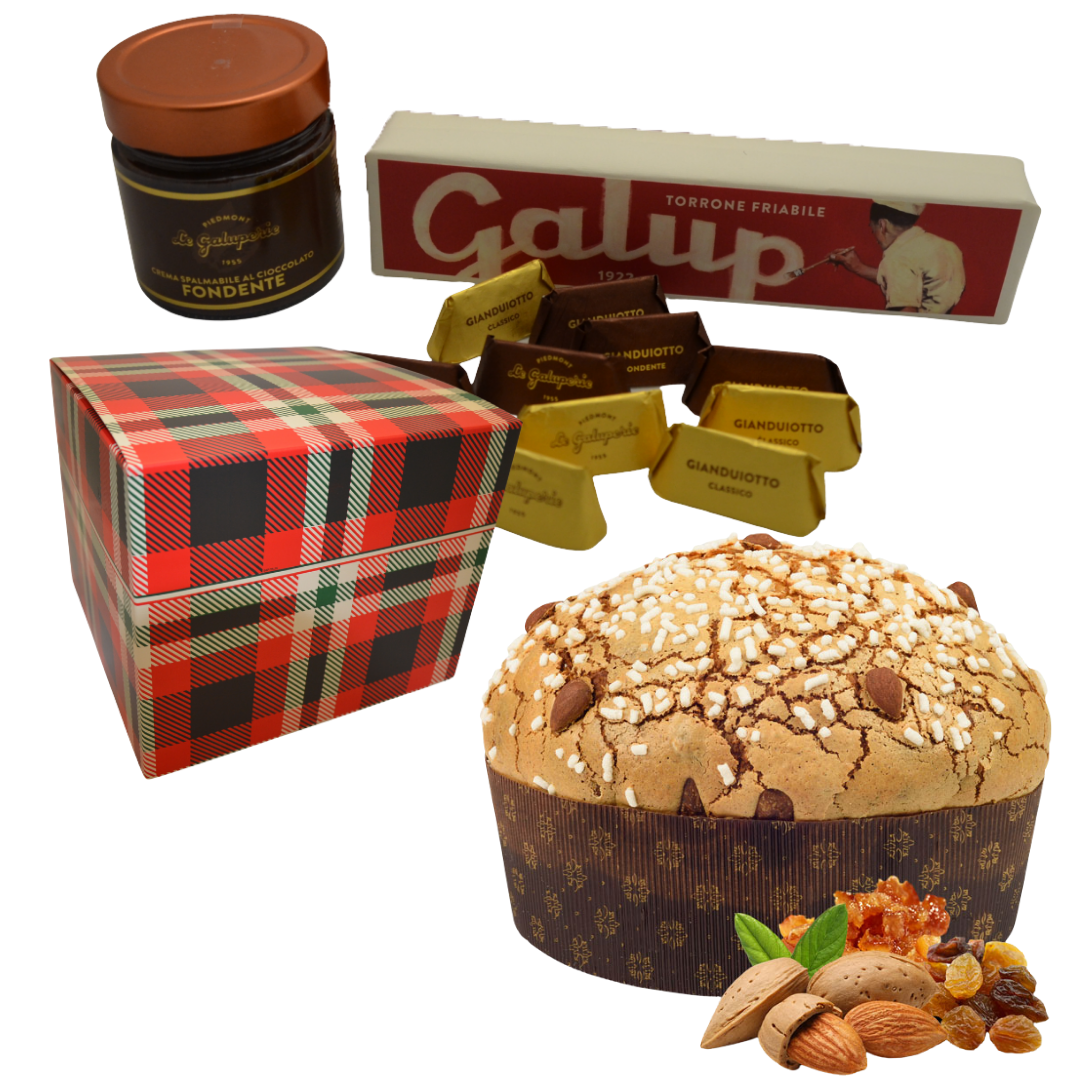CONFEZIONE REGALO PANETTONE CLASSICO PATTI 750GR - LE DELIZIE DI NATALE