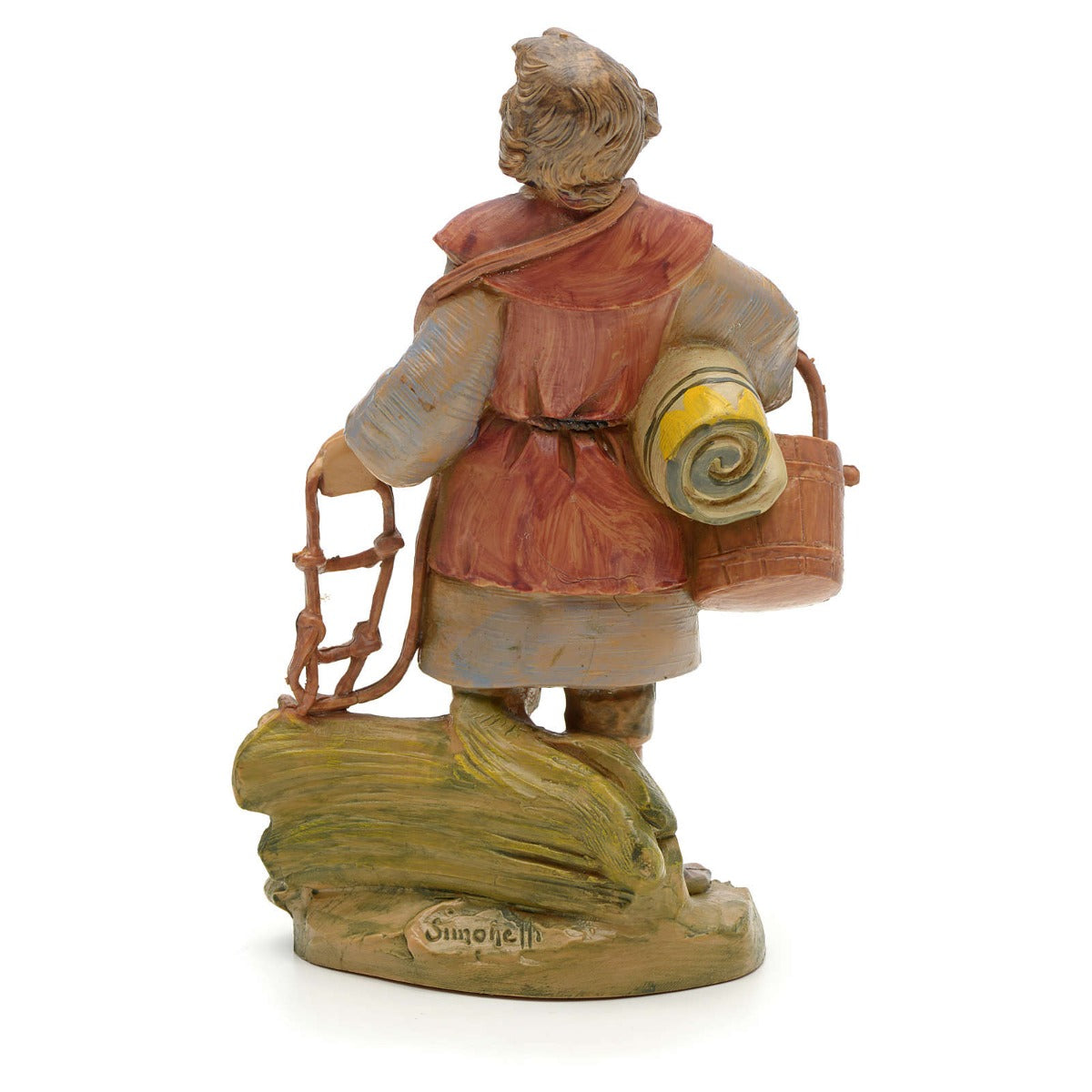 PASTORE CON BRIGLIE 12CM IN RESINA (F-70)