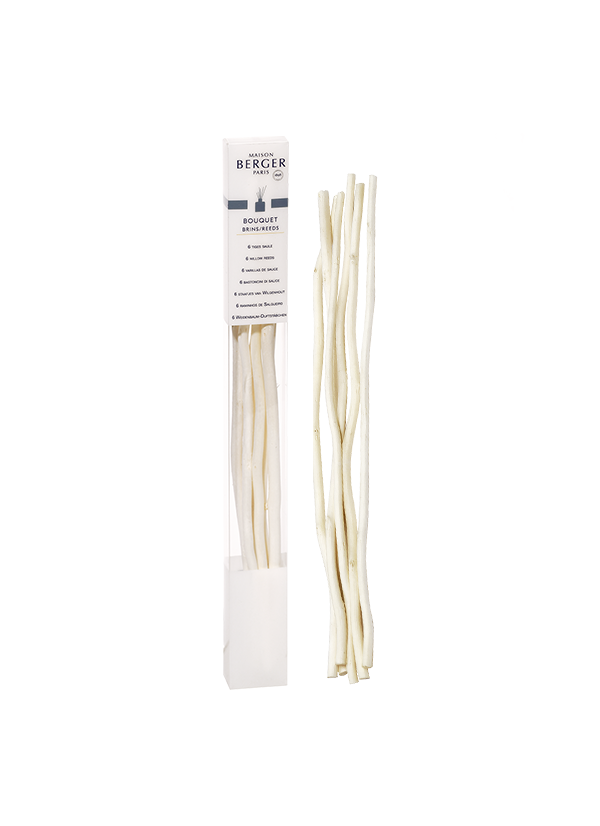 ASTUCCIO 6 BASTONCINI IN SALICE BIANCO PER BOUQUETS LAMPE BERGER