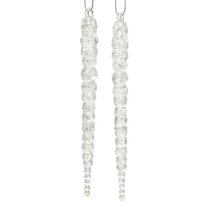 PENDENTE STALATTITE, H14,5XØ1,5CM, TRASPARENTE, 2 PEZZI