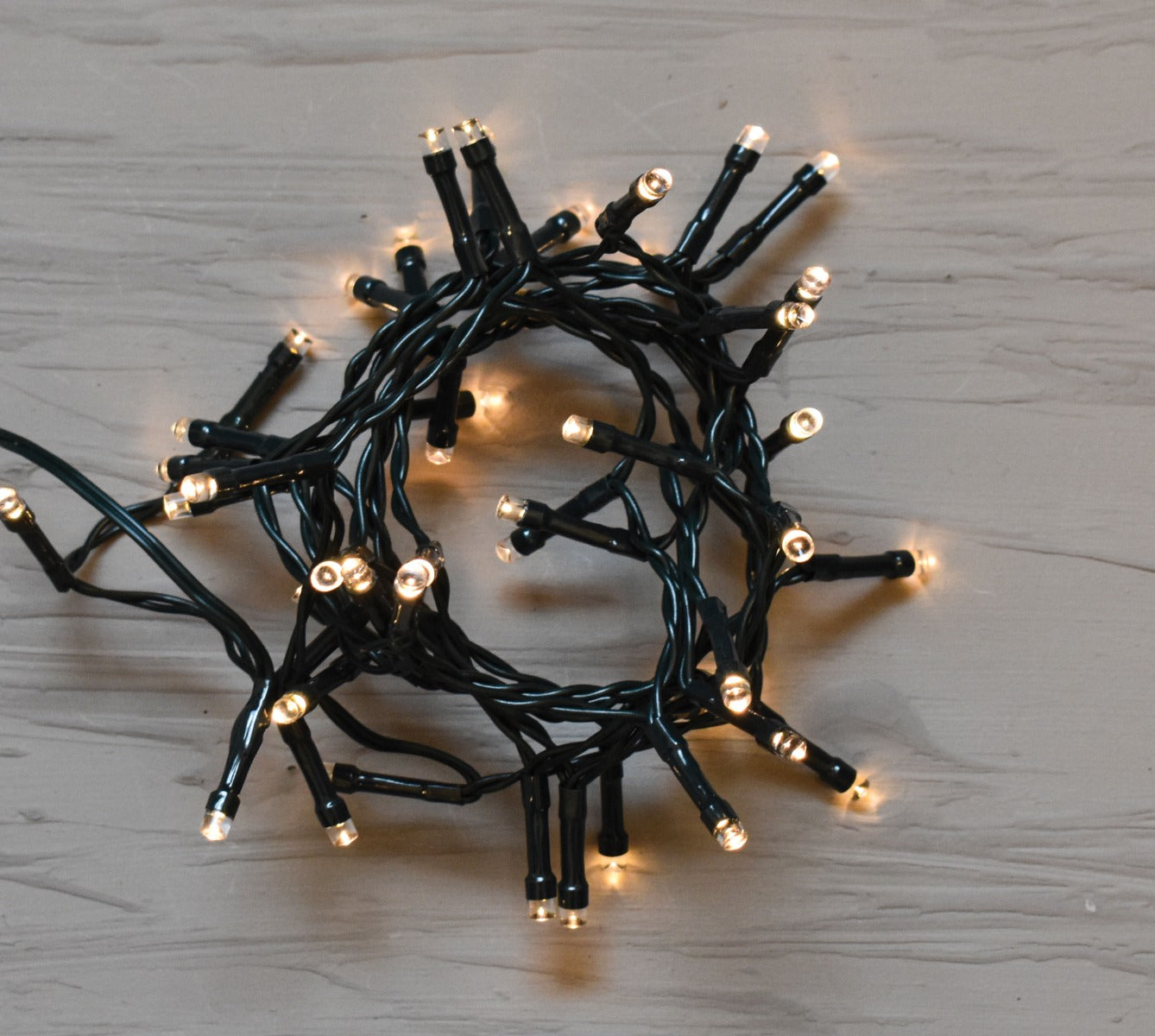 LUCI DI NATALE CATENA CON 35 LED BIANCO CALDO 5.25MT