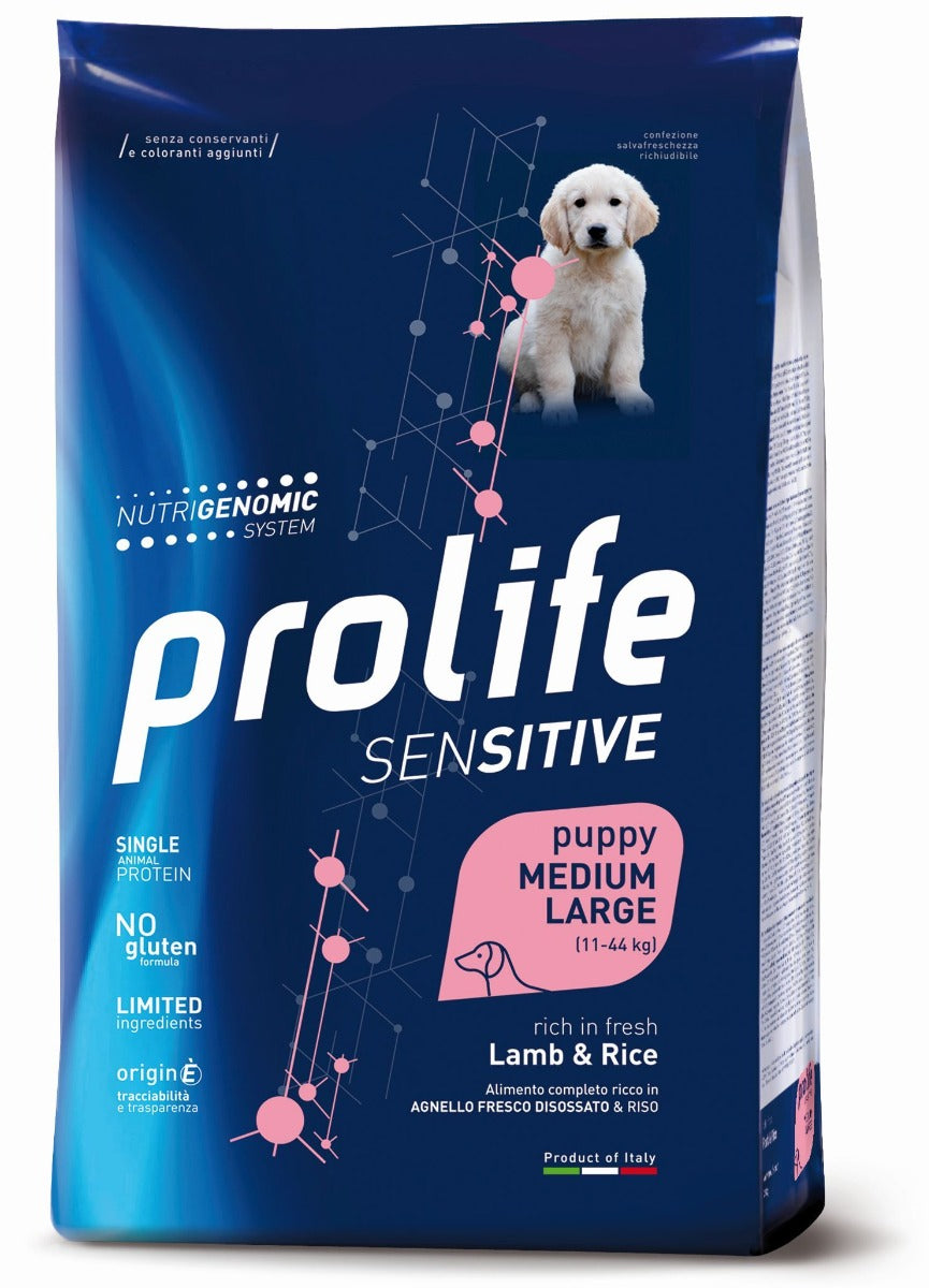CROCCHETTE PROLIFE SENSITIVE PUPPY AGNELLO & RISO - MEDIUM/LARGE 10KG