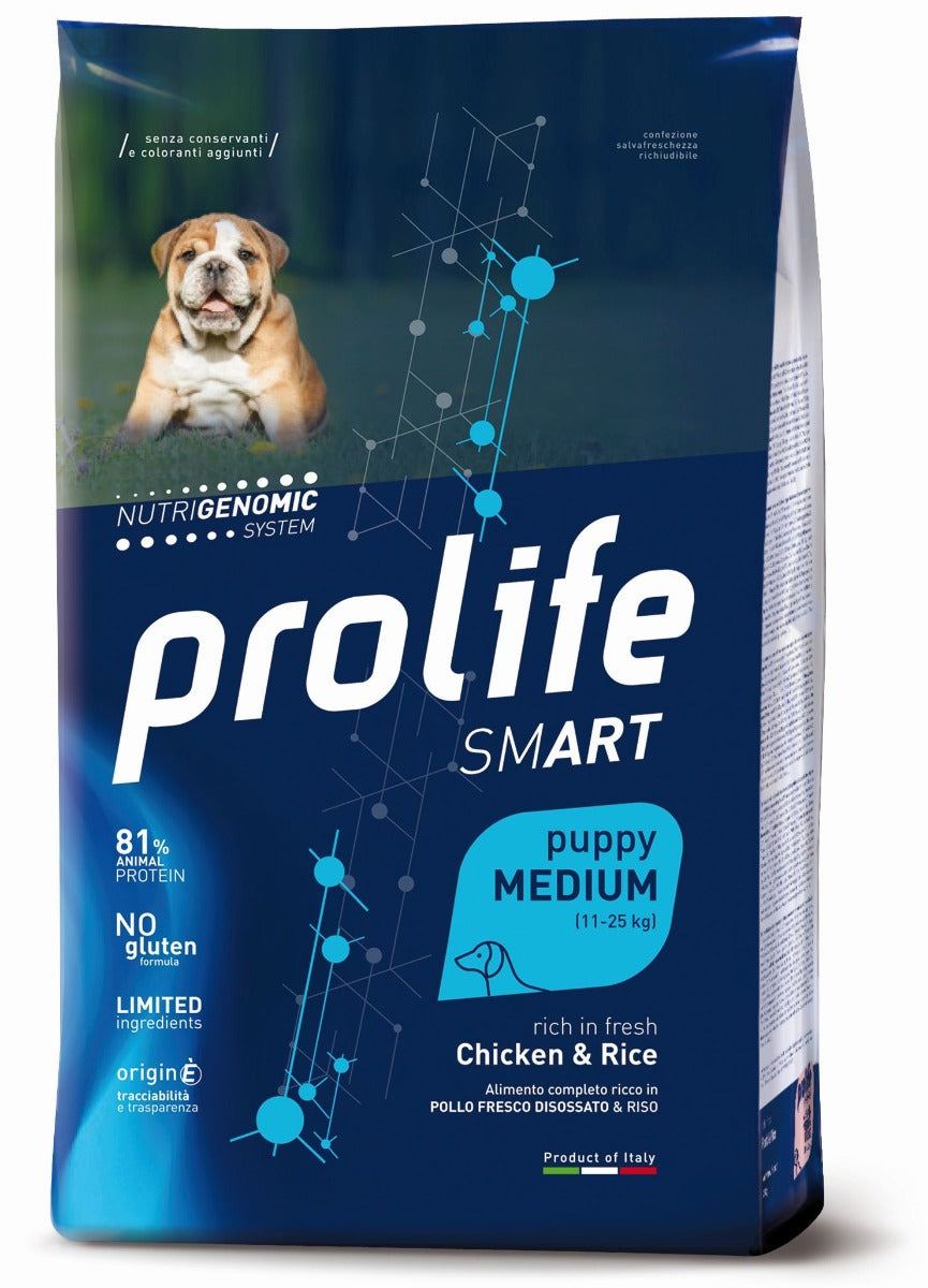 CROCCHETTE PROLIFE SMART PUPPY POLLO & RISO – MEDIUM 10KG