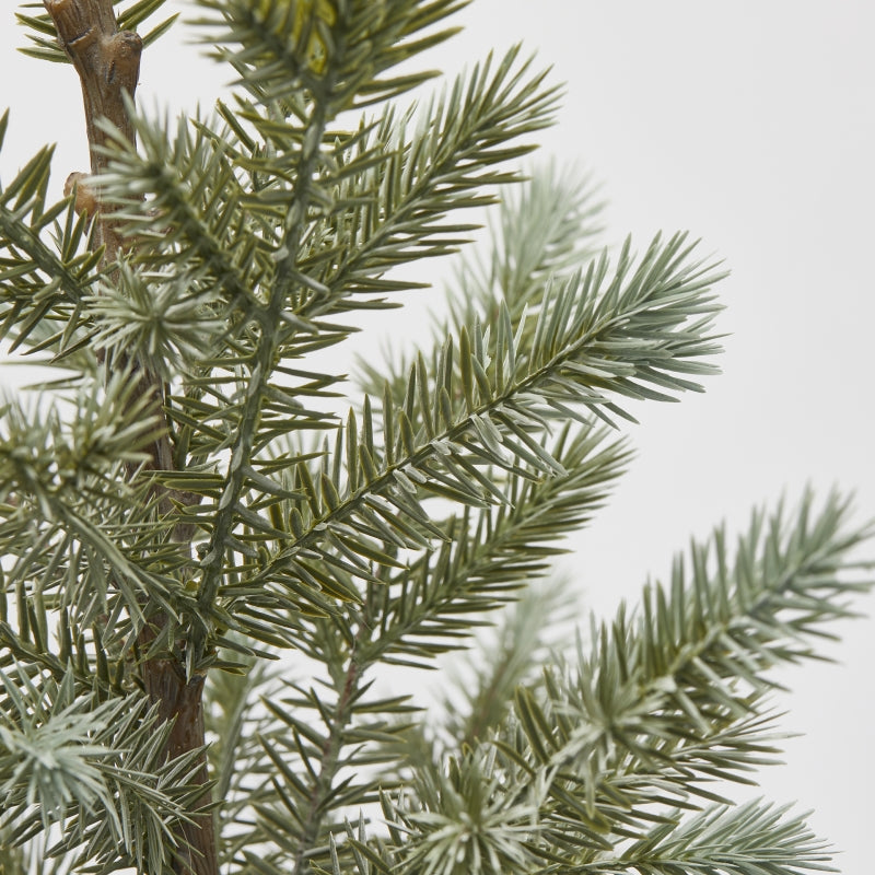 ALBERO DI PINO CON VASO A SCACCHI, H78, VERDE