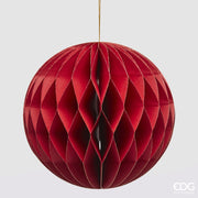 PALLINA DI NATALE ORIGAMI, Ø12CM, ROSSO
