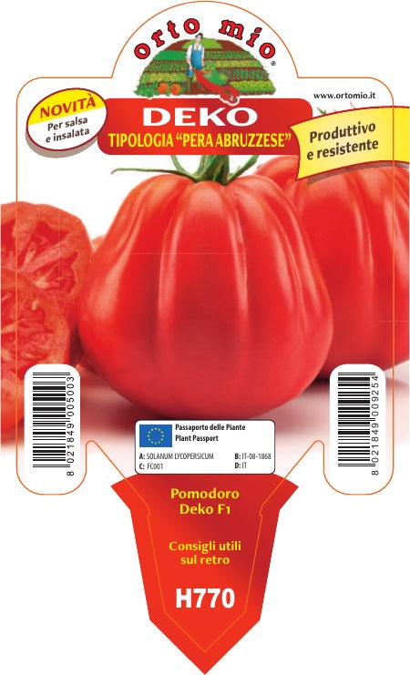 3 PIANTE IN VASO Ø10CM DI POMODORO ABRUZZESE PERBRUZZO DEKO
