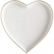 PIATTO A FORMA DI CUORE 22 CM BIANCO/ORO