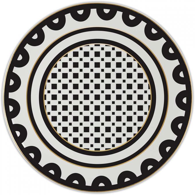 PIATTO TORTA OPTICAL 33 CM IN PORCELLANA