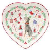 JOLLY JOY PIATTO NATALIZIO A FORMA DI CUORE IN CERAMICA, 22CM