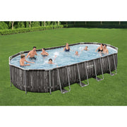 PISCINA RETTANGOLARE POWER STEEL 732X366X122 CON POMPA FILTRO SCALETTA E TELO COPERTURA
