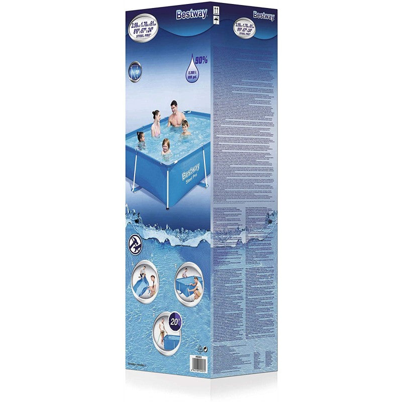 PISCINA RETTANGOLARE STEEL PRO 259X170X61 CM